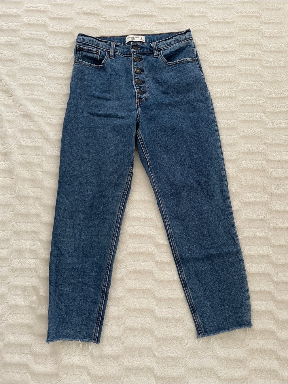 Abercrombie & Fitch Blue High-Rise 'The Mom' Jeans